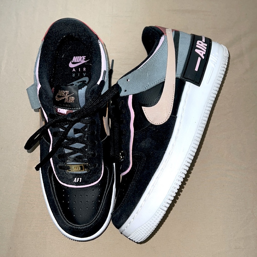 Rare Air Force 1s Shadow: black with pastel accents